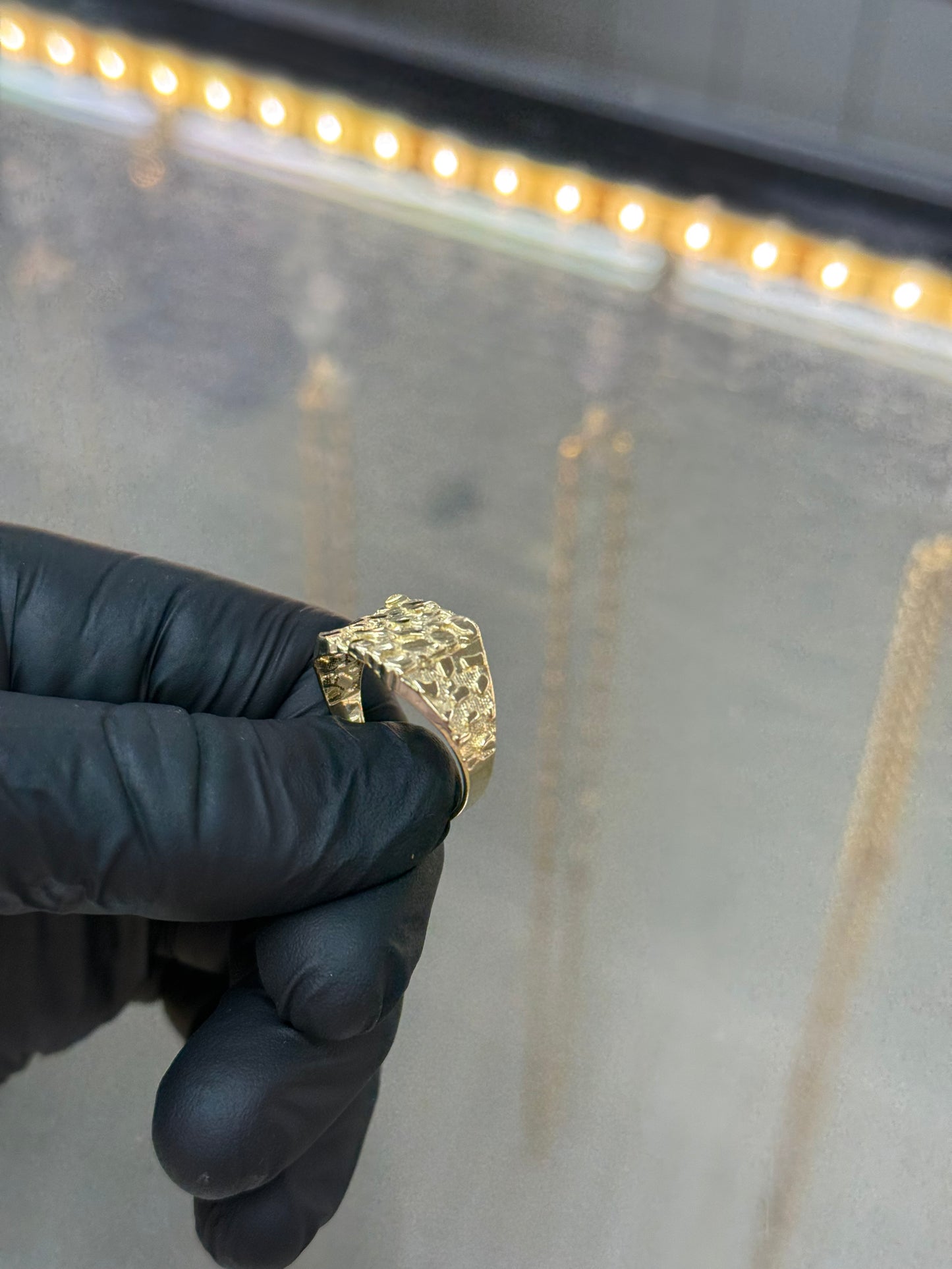 10k Gold Nugget Style Ring size 10